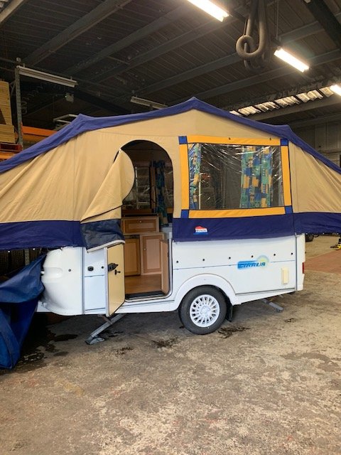 Trailer Camper With Huge Awning (FOR SALE)
