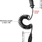 QWORK® 3 Meter 7 Pin Trailer Light Board Extension